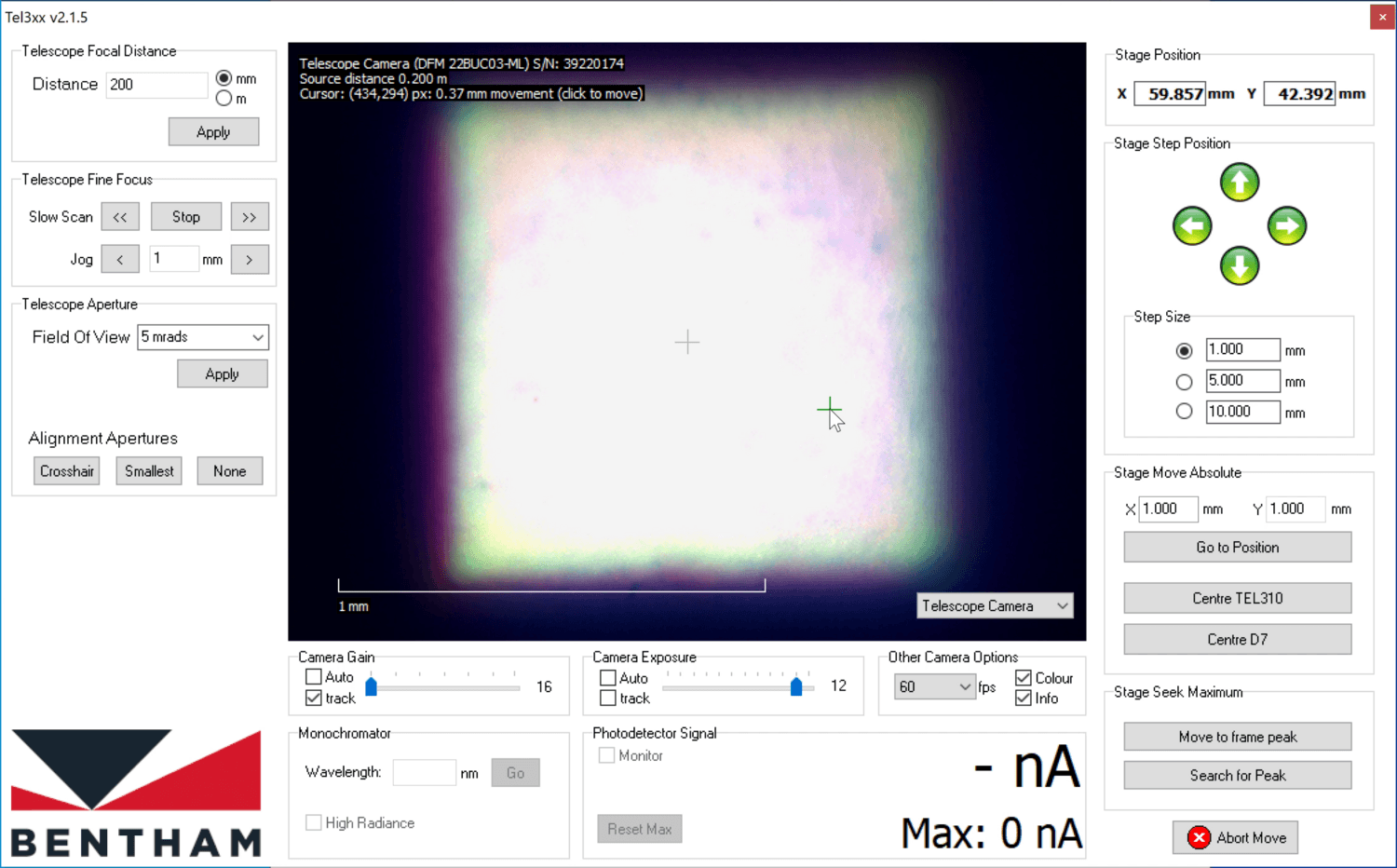 PSL-ALIGN automatic alignment view